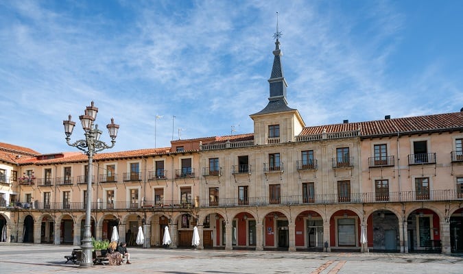 Plaza Mayor e Casco Viejo em León